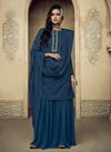 Sea Blue Colour Latest Fancy Designer Stylish Festive Wear Fox Georgette Heavy Work Salwar Suit Collection 8102